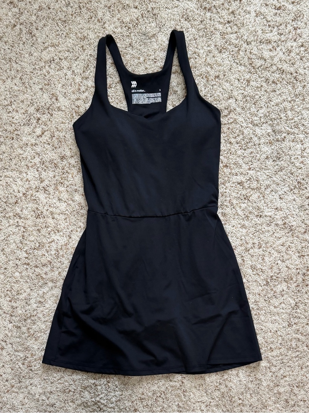 All-In-Motion Women's Black Knit Halter Active Dress. Size S. NWOT!